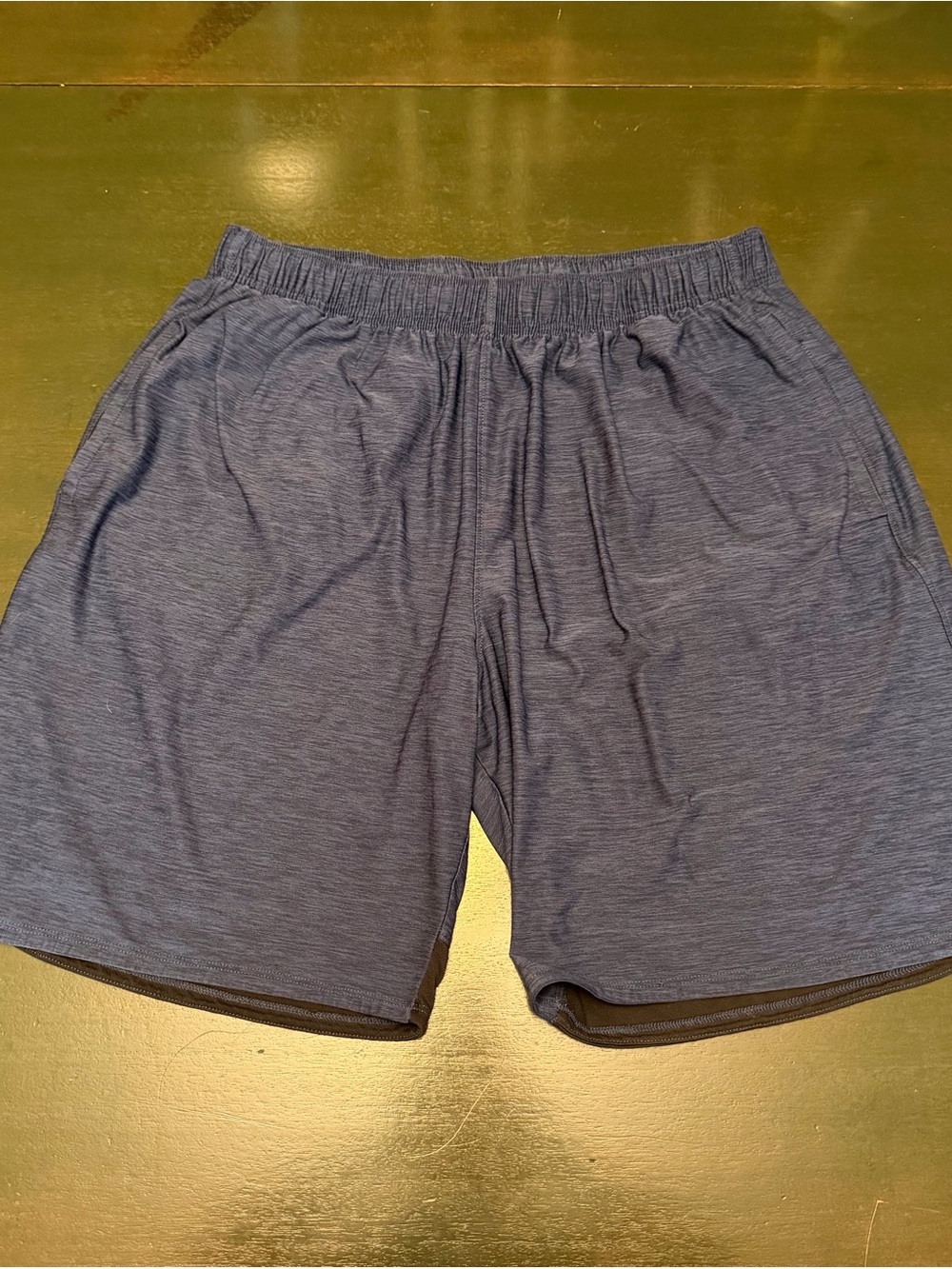 Athletic Works Men's Navy Heather Athletic Shorts